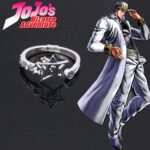 Anime JoJo's Bizarre Adventure Anime JoJo's Bizarre Adventure Josuke Higashikata Star Ring Stand Platinum Heart COS Ring - Image 5