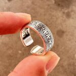 Men's ring with high-end feel and adjustable wide face opening - Image 12