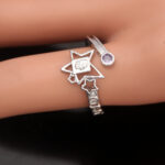 Anime JoJo's Bizarre Adventure Anime JoJo's Bizarre Adventure Josuke Higashikata Star Ring Stand Platinum Heart COS Ring - Image 2